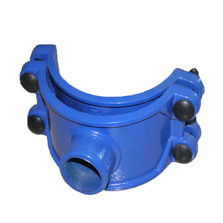 PVC管道丝扣分水哈夫节球墨铸铁两合分水哈夫节分支哈夫节快装