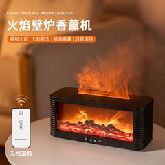 2025 レトロ暖炉アロマセラピーマシンホーム 3D シミュレーションエッセンシャルオイル超音波加湿カラフルな炎の香りマシンギフト