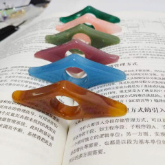 新しい接着剤ブックプレスリング読書ツール在庫卸売ピンクストーンクリエイティブジュエリー