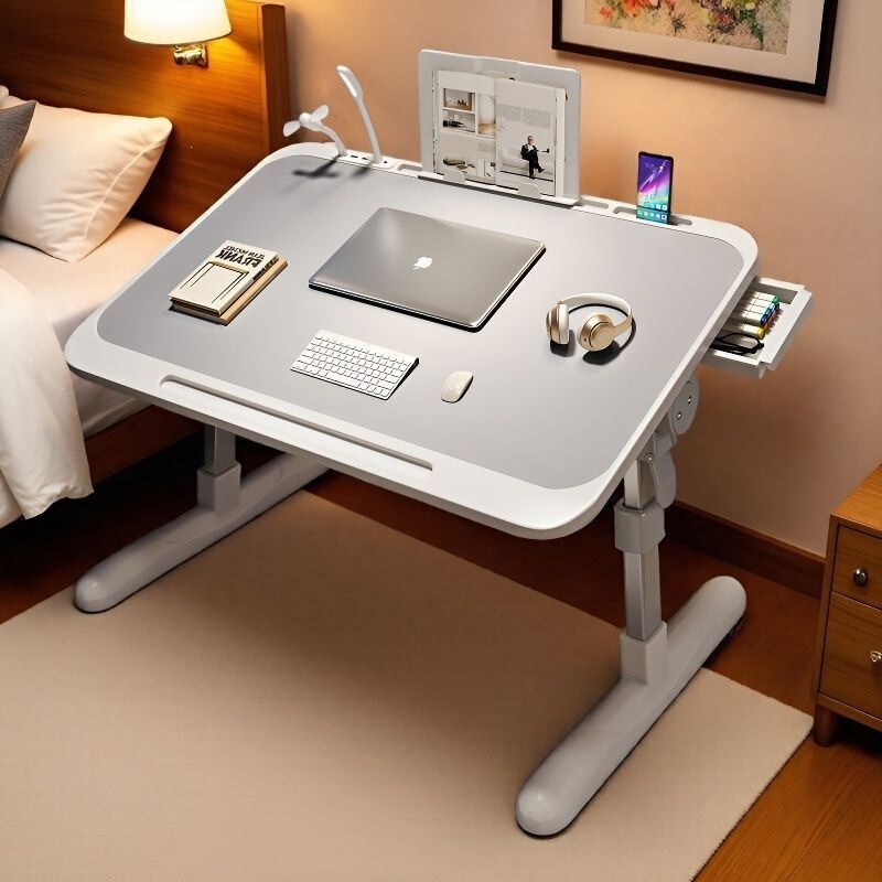 Bed Desk, Student Dormitory Writing and Study Table, Small Dormitory Folding Computer Desk