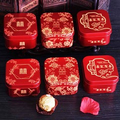 結婚祝いの砂糖の箱の卸売りのハート型の砂糖の箱の円筒のブリキの鉄の結婚の砂糖の箱の喜糖の箱の正方形の贈り物