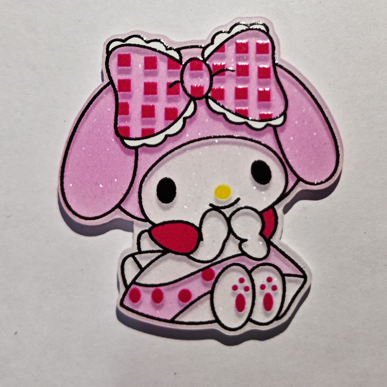 Sanrio acrílico clip de cabello para niños accesorios para el cabello broche de ropa llaveros accesorios DIY joyas