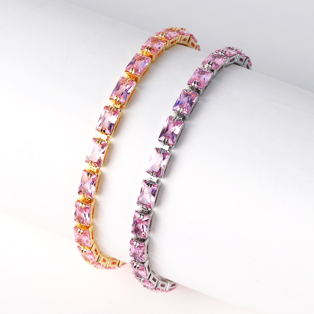Inlay Design Copper Inlay Geometric Zircon Bracelets