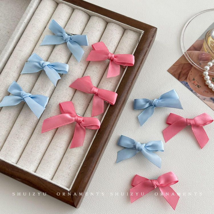 8g Weight Hair Clip Hair Accessories Type 1 Piece Quantity Holiday, Daily Occasion Bow Knot Pattern Women's Gender Sweet, Simple Style Style Women's Sweet Simple Style Bow Knot Cloth Hair Clip 4