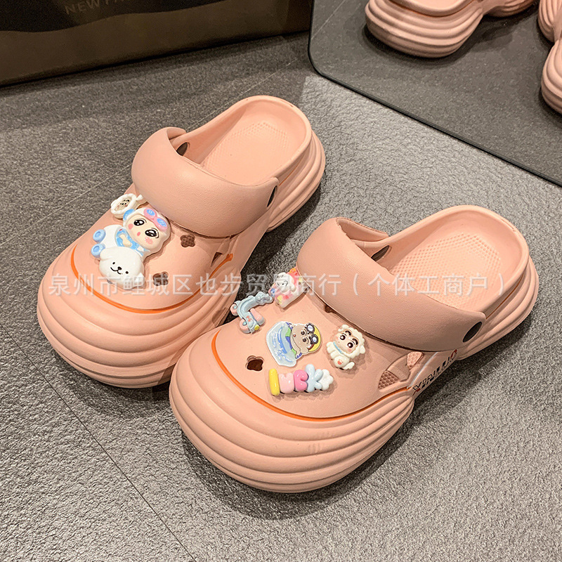 AliExpress verano sandalias ligeras de suela gruesa con sensación de mierda zapatos transfronterizos con agujeros de suela blanda zapatos de playa lindos zapatos casuales de mujer