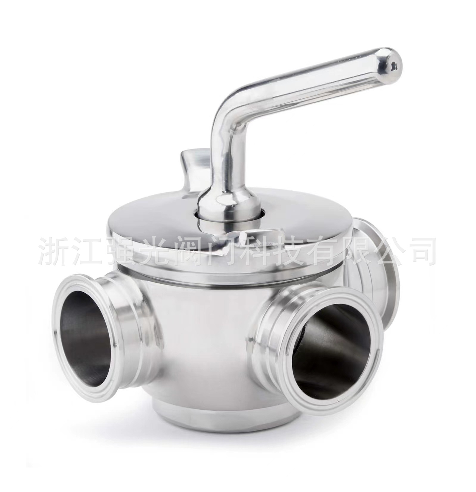 卫生级不锈钢旋塞阀，三通乳品旋塞阀，不锈钢三通快装旋塞阀