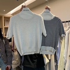 大手工場の硬貨は後悔しない十三行IMISS家の極めてシンプルな気質が痩せている半袖のニット上着の女性