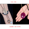 Sweater, long demi-season universal fashionable necklace, high-end accessory, cat's eye, simple and elegant design, Korean style