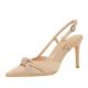 312-3 style banquet silk bow thin heeled high-heeled shoes with pointed toe, shallow mouth, empty toe, shallow mouth, single shoe