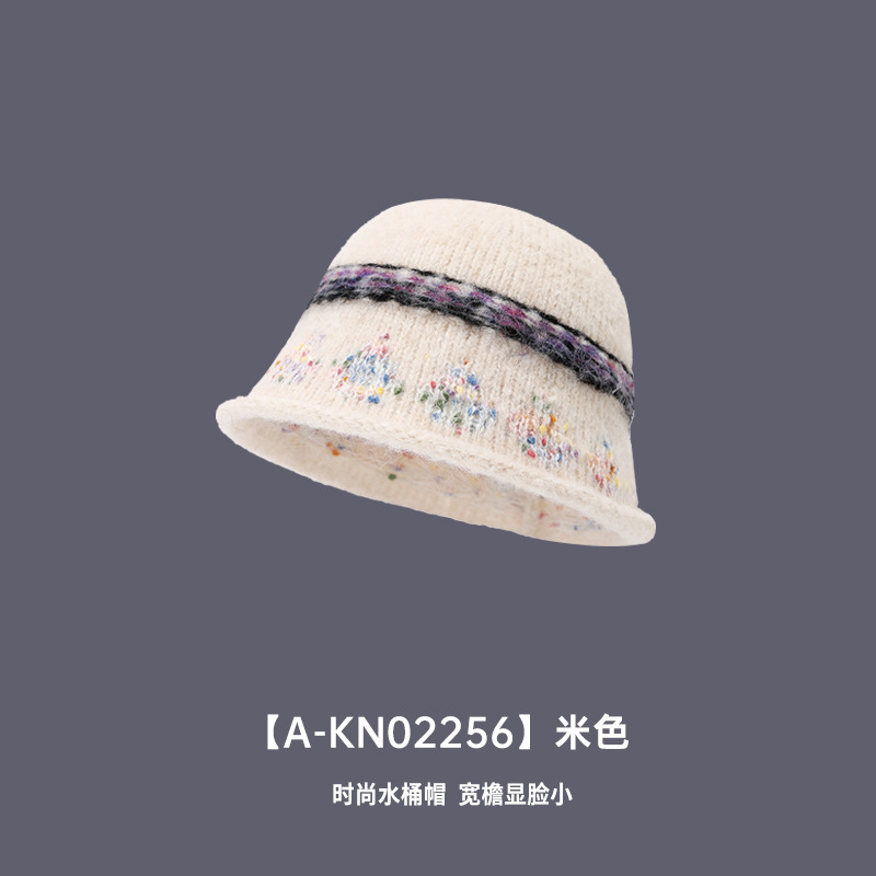 冬季韩版显脸小羊羔绒渔夫帽日系网红同款气质素雅遮脸盆帽水桶帽|undefined