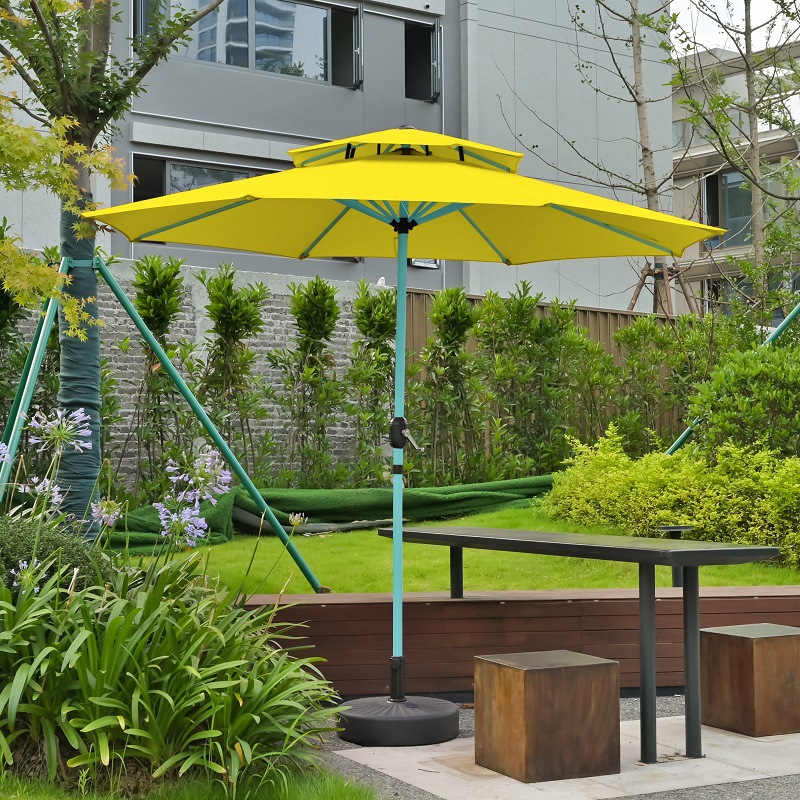 2.7 Mihu paraguas azul barra paraguas al aire libre patio café terraza jardín lámpara solar paraguas villa pabellón image 32