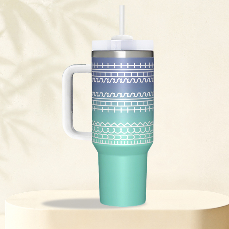 Explosiones transfronterizas en stock 40oz manejo de taza de hielo de gran capacidad oculta de palabras humor taza de paja de aislamiento personalizada