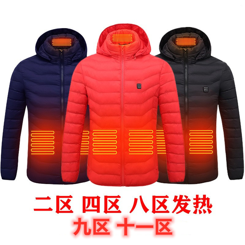 Cross border fever clothing 2021 new pattern winter Light and thin fever Paul warm coat electrothermal USB constant temperature heating cotton-padded clothes