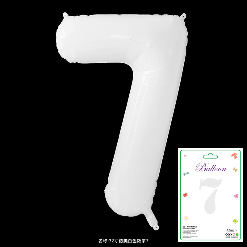 32寸卡装美版数字0到9气球儿童生日派对装饰婚庆婚房布置数字气球|undefined