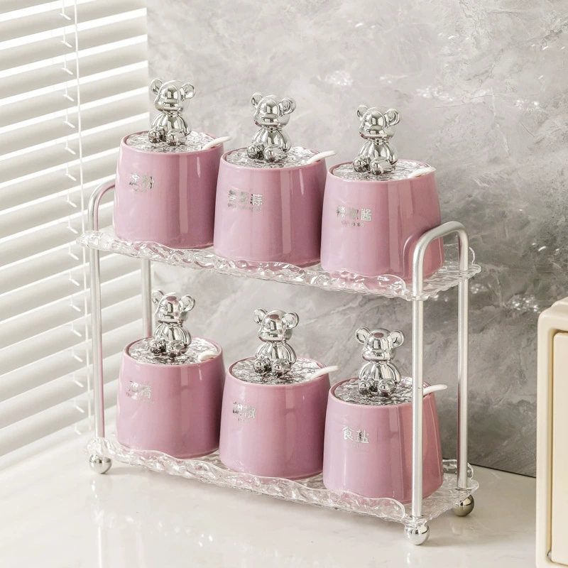 Набор высококачественных баночек для приправ Ono, керамическая солонка, бытовая соль для приправ, масло, соль, соус, бутылка для уксуса, комбинированная банка для чили