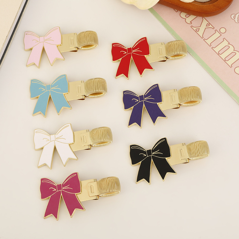 Creative Bow Metal Pen Clip Notebook Fixed Pen Clip Student Stationery Writing Fixed Pen Accessories
