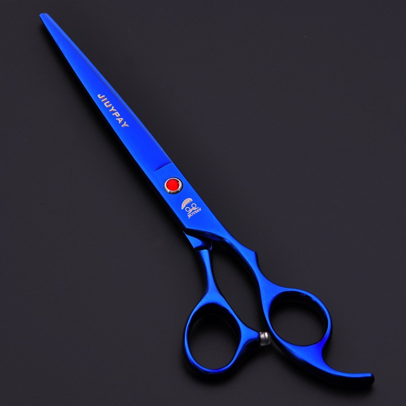 Tijeras para mascotas de acero inoxidable directas de fábrica Tijeras planas de 7 pulgadas Tijeras de pelo de perro Tienda de mascotas Tijeras de corte de pelo especiales