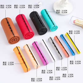 小额批发烫发杠子卷发工具套装特大号带盖皮筋发卷头发造型工具