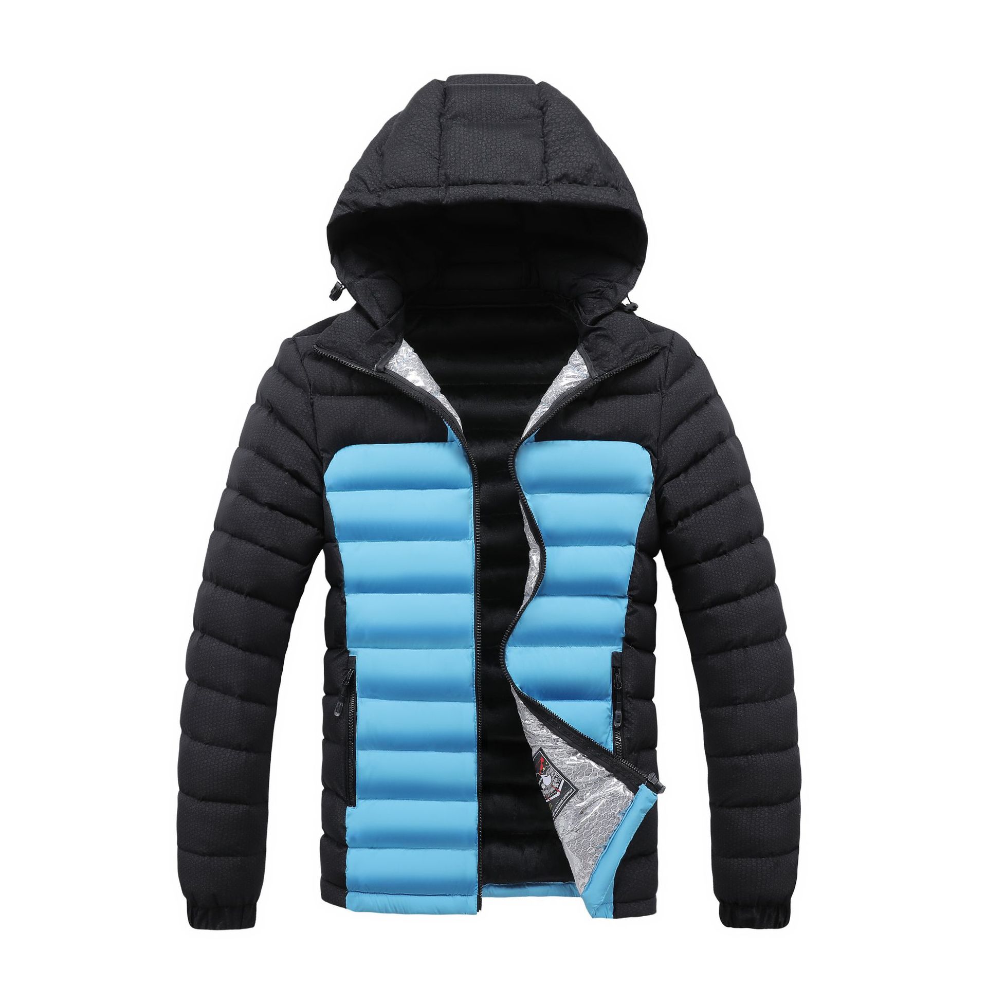 La ropa ligera transfronteriza de la costilla de los hombres forrada de lana engrosada ropa de algodón acolchado con color abajo ropa de algodón acolchado raqueta de algodón europeo y americano Comercio exterior al por mayor