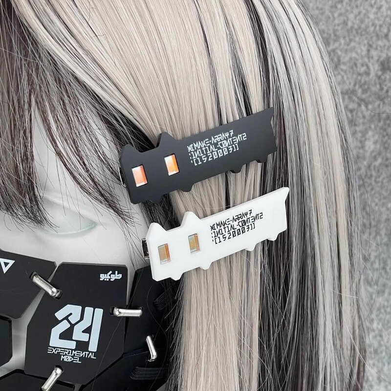Japanese New Cute Black and White Cat Hair Clip Simple Acrylic High-grade Hair Clip Duck Hair Accessories
