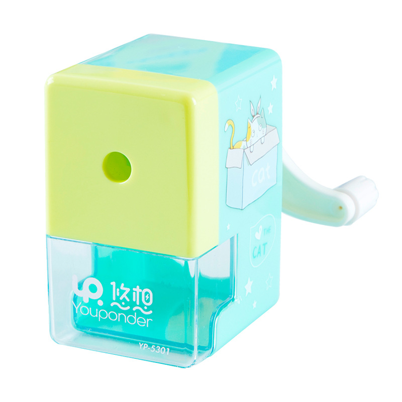 Youxiang YP-5301 lindo gato perezoso sacapuntas estudiante ahorro de mano de obra sacapuntas niños de dibujos animados sacapuntas