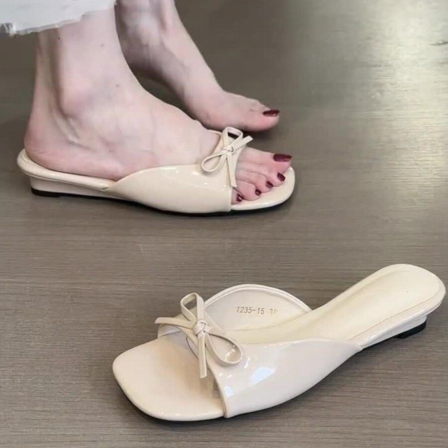 2026 verano hermosas zapatillas de tacón alto con dedos de arco, zapatillas de moda de estilo de hadas de verano para mujeres image 3