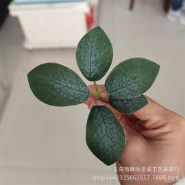 仿真植物仿真花叶配件 丝印叶片 仿真杜鹃叶 人造花叶大量批发