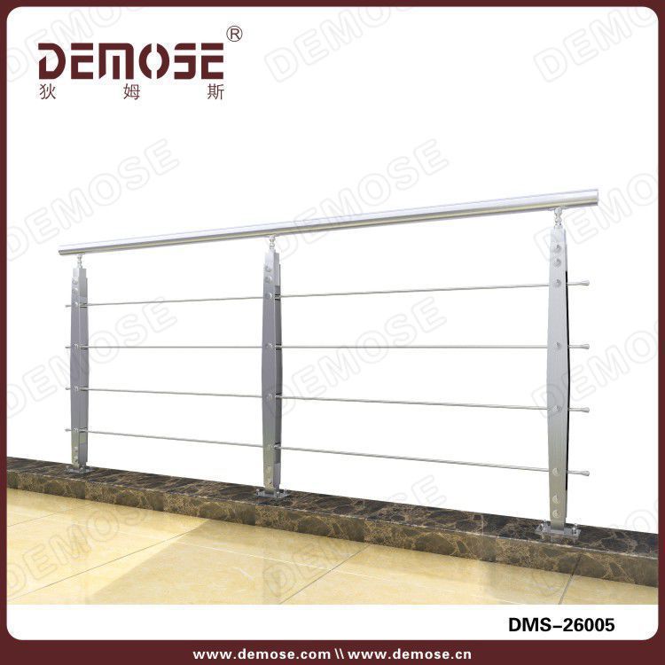 酒店阳台防护栏杆防腐不锈钢管拉丝栏杆 立柱扶手阳台不锈钢围栏