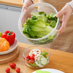 Vegetable Dehydrator Home Salad Spinner Small Manual Kitchen Vegetable Washer Fruit and Leafy Green Drain Dryer