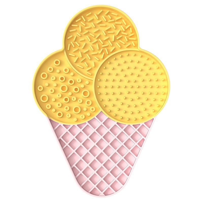 Tapete de Silicona para Mascotas, Popular en el Extranjero, para Alimentación Lenta, Suministros para Perros, Tapete para Lamer, Comedero para Gatos con Ventosa, Plato para Lamer para Perros