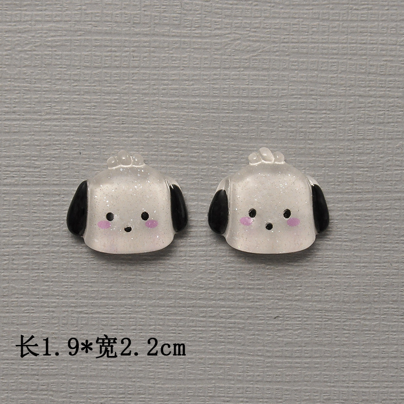 작은 사이즈 2 투명 강아지 19*22mm