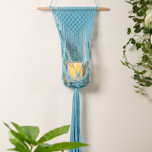 Hanging basket, Bohemian wall hanging, Nordic-style handmade woven wall hanging, flower pot hanging basket