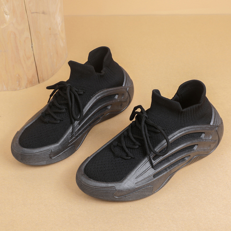 Autumn New Lightweight Thick-Soled Socks Shoes Dad Shoes Casual Shoes Versatile Fashion Sports Shoes Manufacturer Wholesale Women's Shoes