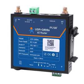 1个 图片色 塑料 4G工业无线路由器带485串口的插卡DTU数传模块US