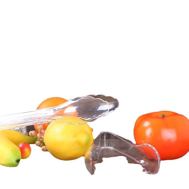 Clip de comida de acrílico clip de comida caliente picante clip de pan clip de pastel clip de comida transparente 22,5/30cm