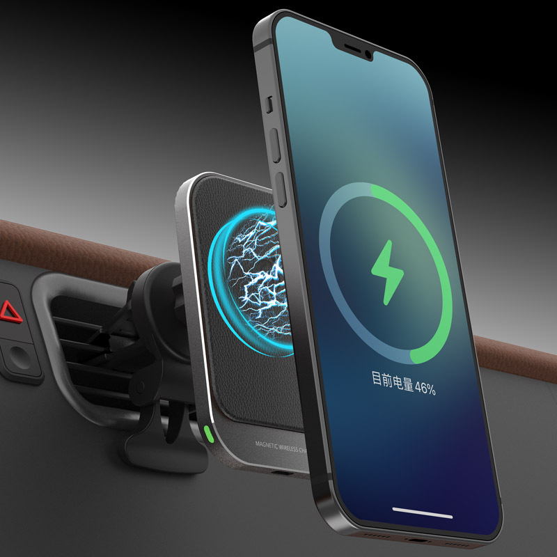Lämplig för Apple iPhone 15 14 snabbladdning 15W magsafe stativ, magnetisk billaddare_voghion.com
