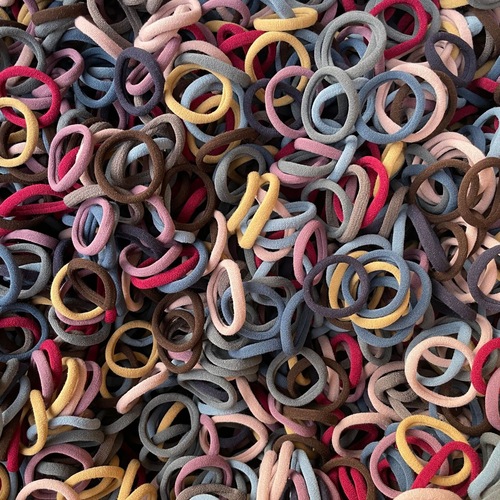 Cross-border high-elasticity hair tie seamless elastic without damaging hair towel loop rubber band black hair tie coffee brown Morandi