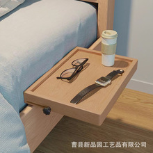 床边挂式折叠桌 家用懒人床边小桌板 木质折叠桌创意挂床式折叠桌