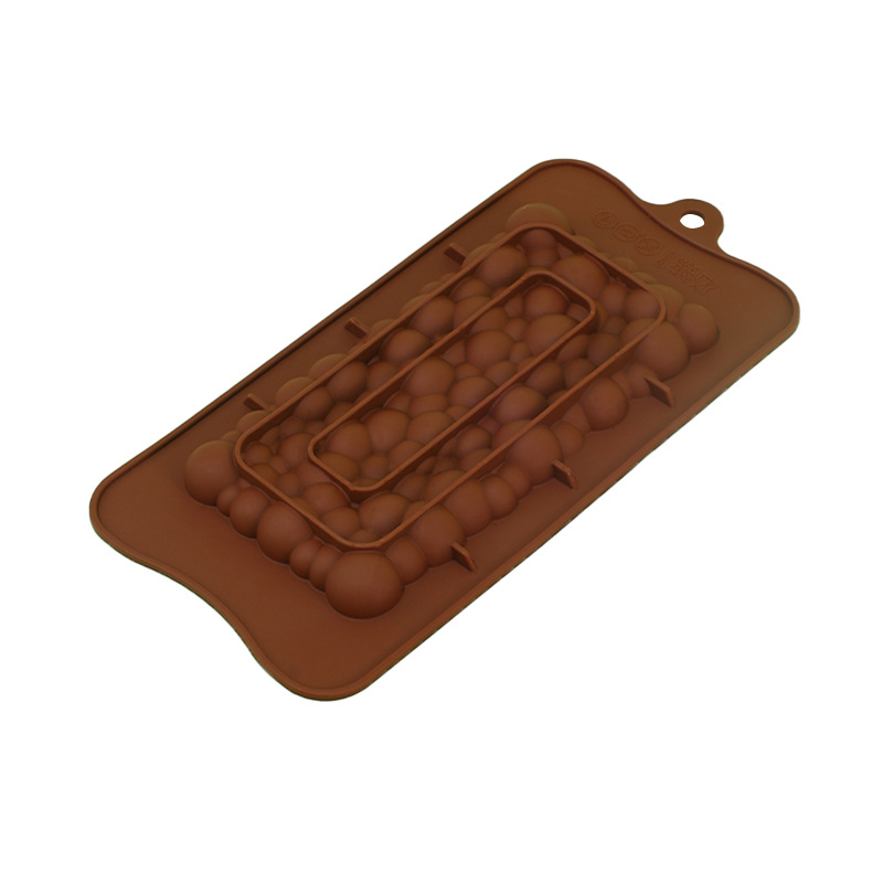 Mayorista transfronterizo burbuja de silicona de grado alimenticio DIY serie de placa completa chocolate molde de horneado doméstico