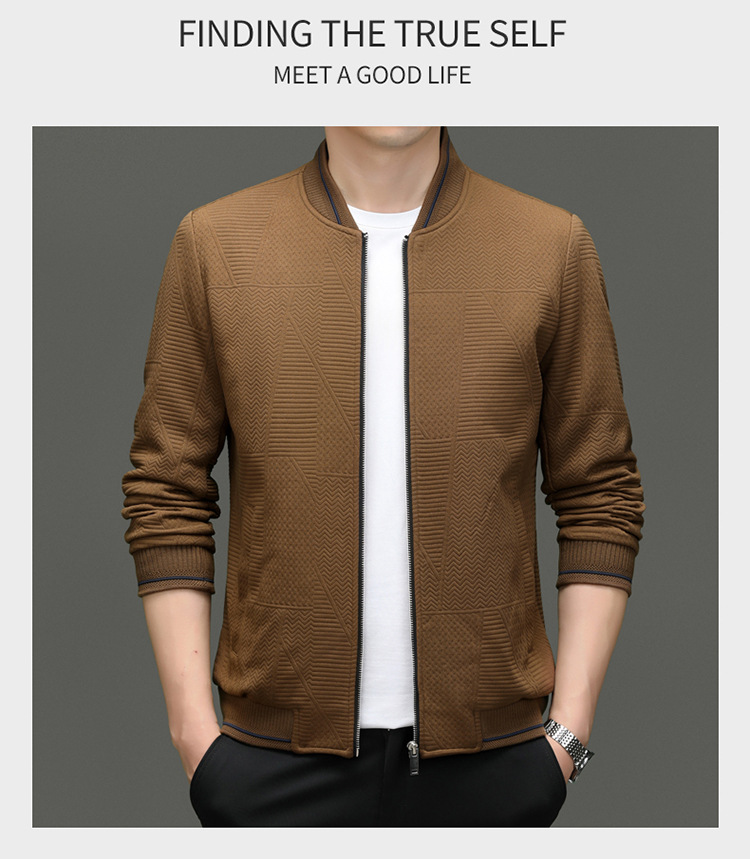 Herren Strickjacke Mit Baseballkragen Für Einen Casual Look_voghion.com
