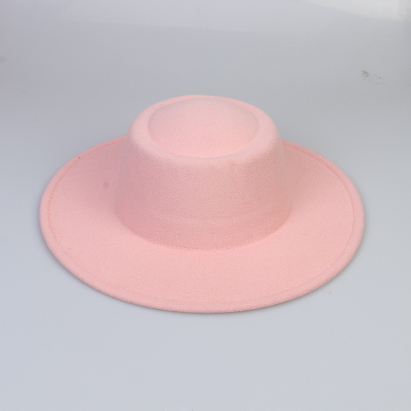 Europeo y americano nuevo estilo groove lana sombrero multi-color otoño e invierno retro luz tablero grande ala sombrero superior sombrero estilo coreano fieltro sombrero moda
