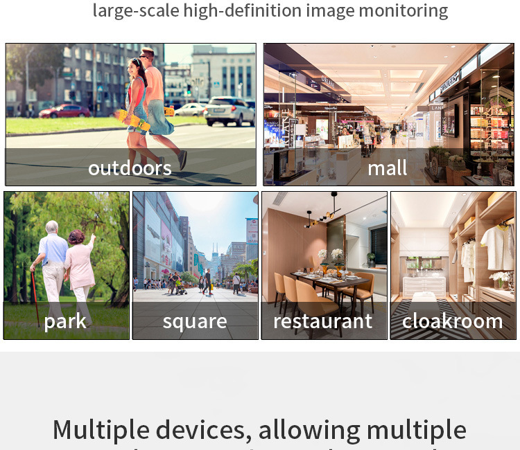 Outdoor Wireless Surveillance Camera NVR Kit Complete Set Home HD Night Vision Network WiFi with Display Screen