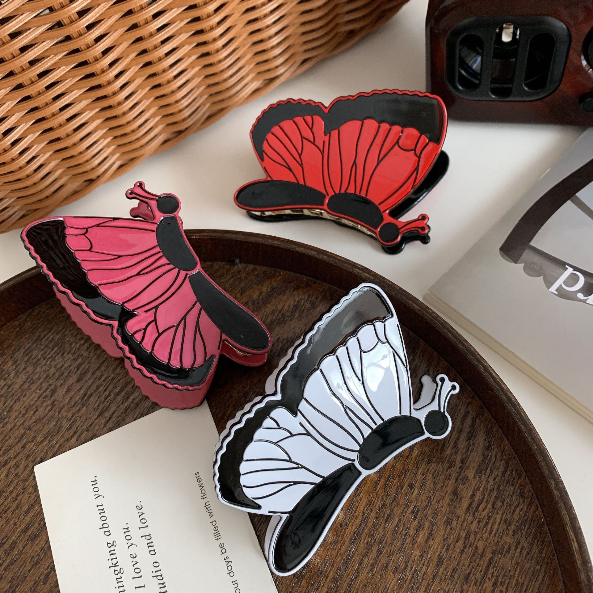 Mode Schmetterling Acetatplatten Haarkrallen 1 Stück display picture 4