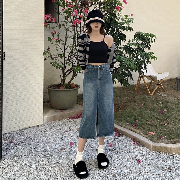 Summer denim skirt