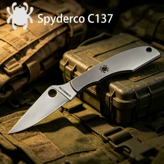 蜘蛛Spyderco C137全钢迷你小折刀随身便携口袋应急折刀开箱小刀