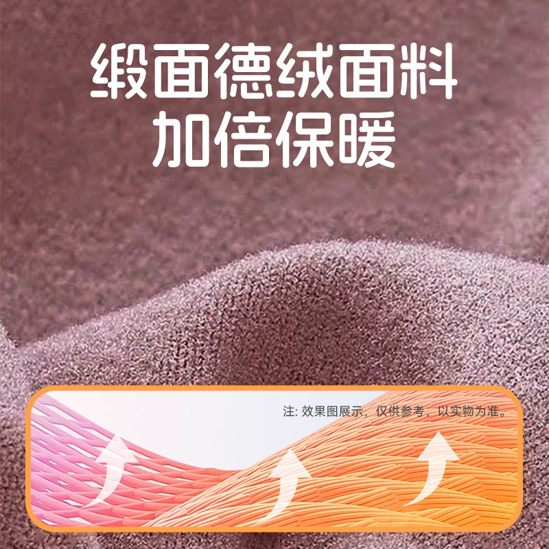 德绒保暖护膝秋冬季骑行护腿护膝盖老寒腿防寒加绒带口袋可放暖贴|undefined