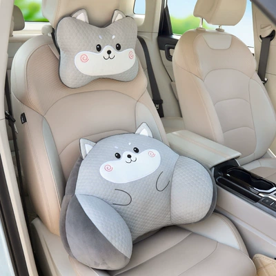 Headrest headrest neck protection car seat - erha-dog-1-set-of-headrest-lumbar-support