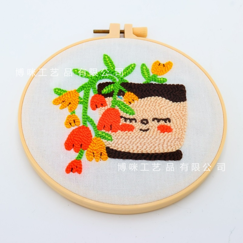 Nuevo paquete de material DIY completo de flores hechas a mano serie de bordado de animales