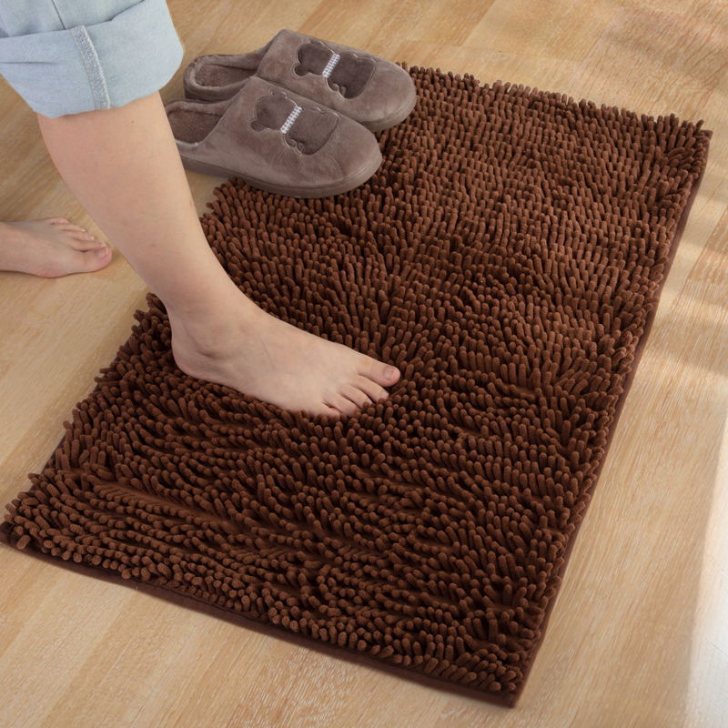 Alfombra de baño de chenille antideslizante absorbente de secado rápido resistente a manchas