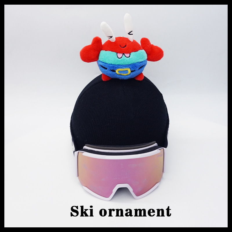 Crab Boss Ski Helmet Cover Handmade Decorative Coldproof Pullover Hat Single Board Double Board Paraglider Accessories